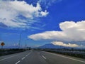 highway sky road mountains Royalty Free Stock Photo