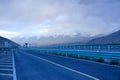 Highway and snow mountain Royalty Free Stock Photo
