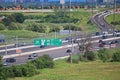 Highway 410 Southbound At The Junction With Highway 401 Royalty Free Stock Photo