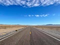 Highway 376 in sunny day, endless road. Royalty Free Stock Photo