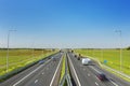 Highway on a sunny day in The Netherlands Royalty Free Stock Photo