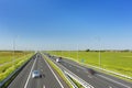 Highway on a sunny day, The Netherlands Royalty Free Stock Photo