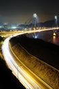 Highway and Ting Kau bridge Royalty Free Stock Photo