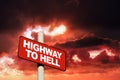 Highway to hell sign Royalty Free Stock Photo