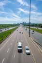 Highway 401 in Toronto, Ontario, Canada Royalty Free Stock Photo