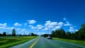 Highway traffic beautiful driving clouds distance