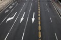 Highway traffic marking Royalty Free Stock Photo