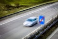 Motion blurred cars on a highway Royalty Free Stock Photo