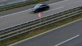 Highway traffic - motion blurred cars on a highway Royalty Free Stock Photo