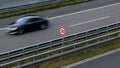 Highway traffic - motion blurred cars on a highway Royalty Free Stock Photo