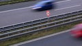 Highway traffic - motion blurred cars on a highway Royalty Free Stock Photo