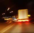 Highway traffic at night Royalty Free Stock Photo