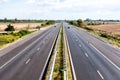 Highway traffic in a sunny day Royalty Free Stock Photo