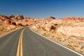 Highway through Valley of Fire Royalty Free Stock Photo