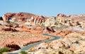 Highway in Valley of Fire Royalty Free Stock Photo