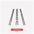 Highway, road vector icon illustration. Asphalt line art icon. Ui/Ux. Premium quality. Royalty Free Stock Photo