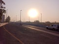 Highway view in delhi near nehru stadium
