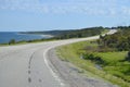 Highway winding through Gros Morne seaside Royalty Free Stock Photo