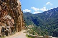 Highway 180 winding its way through Kings Canyon in Sequoia National Monument, Sierra Nevada, California, USA Royalty Free Stock Photo