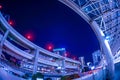 Highway and Yokohama Night View Metropolitan Expressway