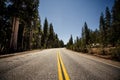 Highway in Yosemite National Park Royalty Free Stock Photo