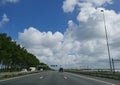 Highway A12 at zoetermeer in the netherlands heading to the city of Gouda.