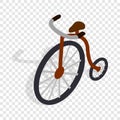 Highwheel bike isometric icon Royalty Free Stock Photo