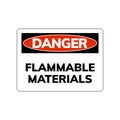 Higly flammable vector sign caution hazard icon. Inflammable fire symbol. Royalty Free Stock Photo