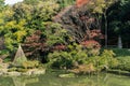 Higo Hosokawa Garden in Japan, Tokyo Landscape Royalty Free Stock Photo