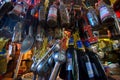 HIGUEY, DOMINICAN REPUBLIC - NOVEMBER 1, 2015: Souvenir bottles in Dominican market