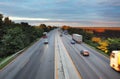 Higway road with cars Royalty Free Stock Photo