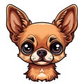 ?hihuahua dog logo, clear lines, emblem, symbol, sign, mascot, portrait Royalty Free Stock Photo