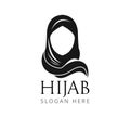 hijab girl women head cover vector logo design