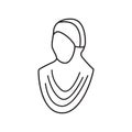 Hijab icon graphic design illustration vector isolated