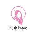 hijab logo template design for muslim woman wear store