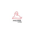 Hijab logo vector illutration template