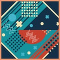 Hijab pattern abstract memphis geometric style