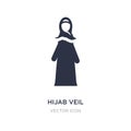 hijab veil icon on white background. Simple element illustration from Religion concept