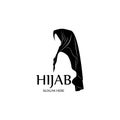 hijab women black silhouette vector icons app-vector