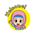 Hijabi girl cute social media sticker