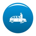 Hijacker icon vector blue Royalty Free Stock Photo