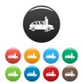 Hijacker icons set color