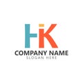 letter hik logo design, monogram logo for company Royalty Free Stock Photo