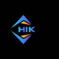 HIK abstract technology logo design on Black background. HIK creative initials letter logo concept Royalty Free Stock Photo