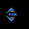 HIK abstract technology logo design on Black background. HIK creative initials letter logo concept Royalty Free Stock Photo