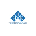 HIK letter logo design on WHITE background. HIK creative initials letter logo concept. HIK letter design Royalty Free Stock Photo