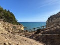 Hike along the algarvian coast in Lagoa, Algarve, Portugal