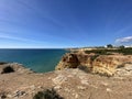 Hike along the algarvian coast in Lagoa, Algarve, Portugal