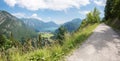 hike and bike route to Feilkopf mountain, tirolean landscape Royalty Free Stock Photo