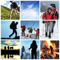 Hike collage Royalty Free Stock Photo